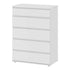 Nova Chest of 5 Drawers in White